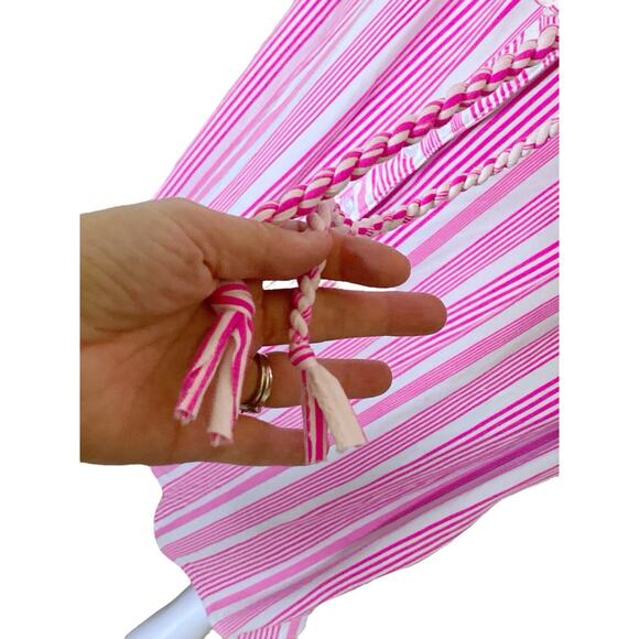 LOVE Womens Plus Size 1X Striped Sleeveless Stretch Collared Maxi Shirt Dress - Picture 8 of 9